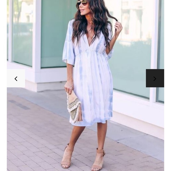 tie dye kimono dress